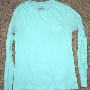 Light teal vineyard Vines long sleeve t shirt